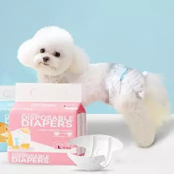 10 шт. физиологические подгузники для собак, мужские и женские одноразовые гигиенические защитные трусики, впитывающие подгузники, физиологические брюки для домашних собак S