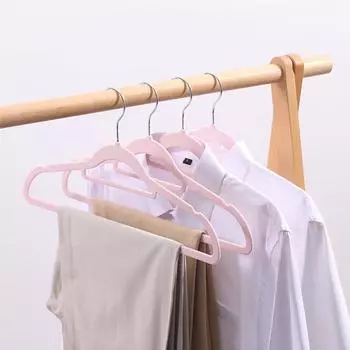 10 шт. Флокированная нескользящая вешалка для одежды с вращающимся на 360 градусов крючком из нержавеющей стали, бесшовная вешалка для одежды серый