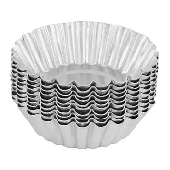 10 шт., форма для яиц из алюминиевого сплава, инструменты для выпечки, 70 мм, формы для выпечки, кухонные инструменты для выпечки