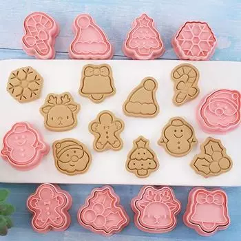 10 шт. формочек для печенья, легко извлекаемых из формы, инструменты для выпечки, розовые, милые, многоразовые трафареты для печенья