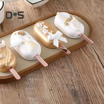 10 шт. формы для палочек для мороженого, здоровые портативные легкие акриловые палочки для мороженого, формы для рукоделия на палочках для мороженого розового золота