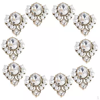 10 шт., фурнитура для изготовления ювелирных изделий с пуговицами из алмазного сплава с плоской задней частью 20 мм