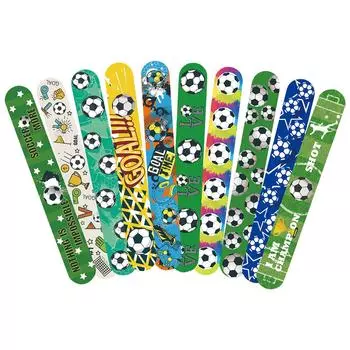 10 шт., футбольные пощечины, браслеты, пощечины, кольцо для рук, украшение для футбольной тематической вечеринки
