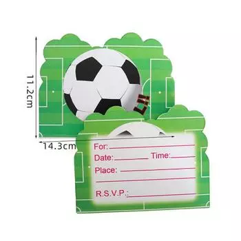 10 шт. футбольных пригласительных открыток на вечеринку, свадьбу, поздравительные открытки, благодарственные открытки