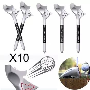 10 шт. футболки для гольфа с диагональной вставкой 10 градусов, ромбический держатель мяча для гольфа, увеличивает скорость, тренировочный мяч для гольфа, подарочные аксессуары для гольфа 10PCS