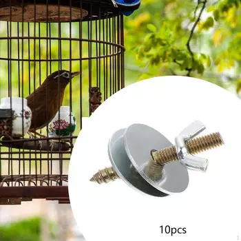 10 шт. гайки и винты для изготовления насестов для птиц, фурнитура, металлическая клетка, насест для стойки