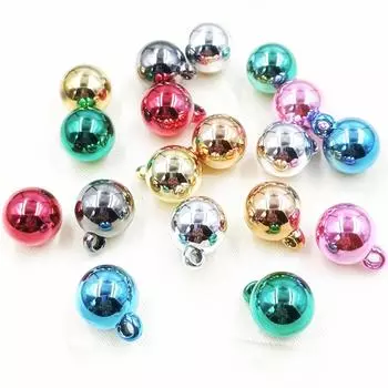 10 шт. гальванизированная металлическая текстура, подчеркивающая подвесное отверстие, круглые бусины, браслет «сделай сам», ожерелье, ювелирные аксессуары, модные материалы ручной работы красный