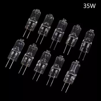 10 шт. Галогенная лампа G4 10 В 20 Вт 35 Вт 12 В Галогенная лампа G4, светодиодная лампа Jc Bi-Pin, теплый белый цвет, сменная светодиодная лампа 35W