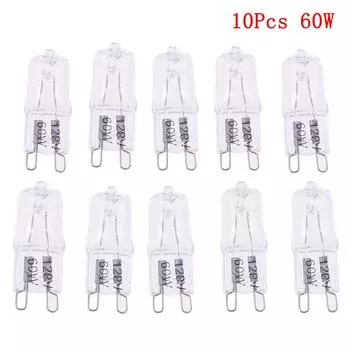 10 шт., галогенная лампа G9, 120 В, 25 Вт, 40 Вт, 60 Вт, Jcd G9 60W