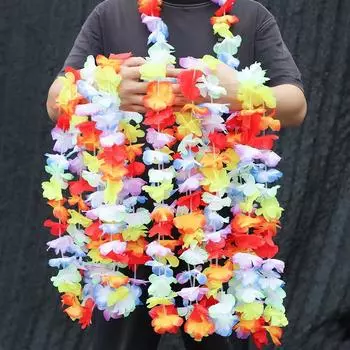 10 шт. гавайское искусственное цветочное ожерелье Torpil Aloha Luau для вечеринки на Гавайях, летняя пляжная свадьба, день рождения, декор