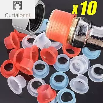 10 шт., герметичная уплотнительная прокладка для крана, резиновая уплотнительная шайба для шланга, силиконовая прокладка для сантехнической заглушки, предотвращает утечку 10pcs белый