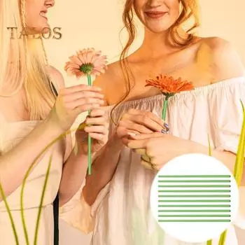 10 шт. гибкая крышка стебля цветка DIY легкий удобный искусственный цветок букет стебель рукав рулон товары для дома S
