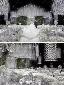 10 шт. гирлянд из прозрачного акрила, гирлянда из хрусталя, подвесная люстра, бусины, цепочка, украшение для люстры, дерева, свадьбы, вечеринки, праздника 14mm