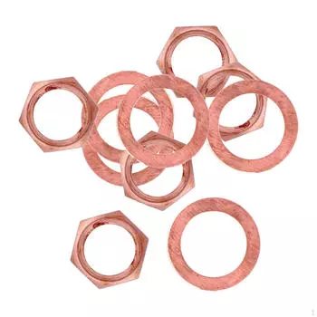 10 шт. гитарных гаек с резьбой 3/8 и шайба-прокладка для замены бас-гитары