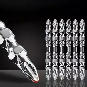 10 шт., головка из легированной стали D1, противоскользящая, сильная магнитная, нескользящая, сильная магнитная, с высоким крутящим моментом, высокой твердостью, промышленная дозировочная головка 10pcs