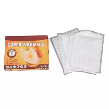 10 шт., грелка для тела, долговечная до 10 часов, грелка для рук с клейкой подложкой для рыбалки на открытом воздухе C