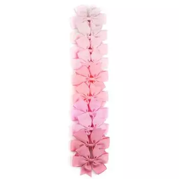 10 шт. Гросгреновая лента Однотонные 3,5-дюймовые банты для волос с зажимом для девочек Заколки для волос Шпильки Заколки Головные уборы Детские аксессуары для волос