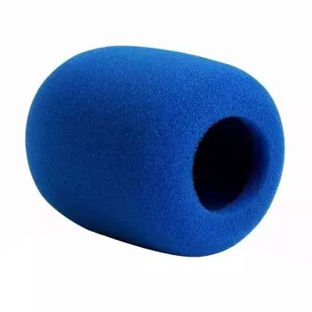 10 шт. Губчатая крышка для ветрозащитного экрана микрофона, защитные колпачки из пенопласта (синий)