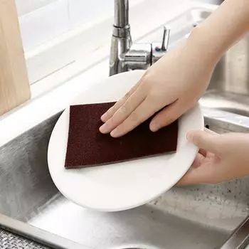 10 шт. губка наждачная губка щетка бытовая чистка ластик скраб простая в использовании дезактивация удаление ржавчины кухонная волшебная чистящая губка для кастрюль сковородок S