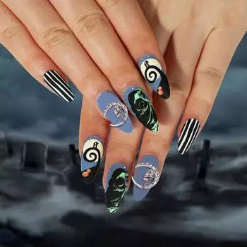 10 шт. Хэллоуин Череп Крест 3D Металлические Подвески для Нейл-арта Готический Панк Стиль Украшения Для Ногтей Аксессуары Для Маникюра DIY C