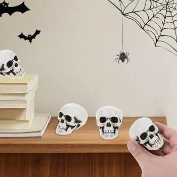 10 шт. Хэллоуин Мини-голова скелета Ужасающий декор на Хэллоуин Реквизит Черепа Головы Страшный реквизит Декор стола Украшения Черепа