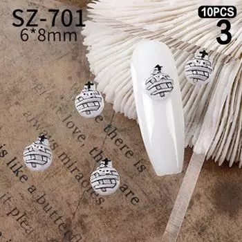 10 шт. Хэллоуин мультфильм украшения для ногтей Подвески украшения для ногтей Личность Смешные Diy ремесла Аксессуары Подарок