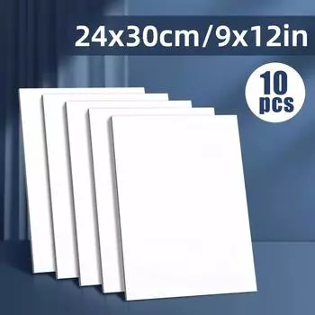 10 шт. холст панели для рисования 9x12 дюймов белый художественный холст поставки для профессионалов художников-хобби студентов и взрослых 24*30cm10-Pack