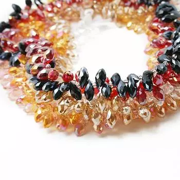 10 шт., хрустальные стеклянные бусины с каплями воды, граненые свободные бусины-разделители для самостоятельного изготовления ювелирных изделий, браслетов и ожерелий 6x12mm