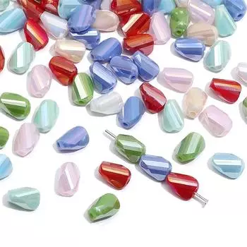 10 шт. стеклянные бусины особой формы, хрустальные рассыпчатые бусины для изготовления ювелирных изделий своими руками, браслета, ожерелья светло-синий