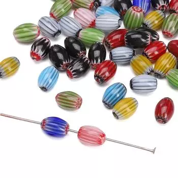 10/42 шт. хрустальные стеклянные бусины россыпью разделительные ретро эллиптические бусины для изготовления ювелирных изделий своими руками браслет ожерелье 10Pcs разноцветный