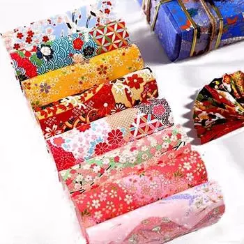10 шт. художественный материал в японском стиле, бумага для оригами, цветочный узор, складная бумага, крафт-бумага, вырезанная из бумаги 10pcs random pattern
