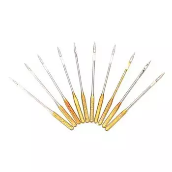 10 шт. игл для швейных машин с большим ушком, универсальные обычные полезные швейные иглы, размер 14