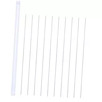 10 шт. игла для бисероплетения с бутылкой для хранения для изготовления ювелирных изделий своими руками as described серебряный