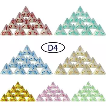 10 шт. игральных костей DND Polyhedral Dice D4 для забавной вечеринки, реквизит для настольной игры синий
