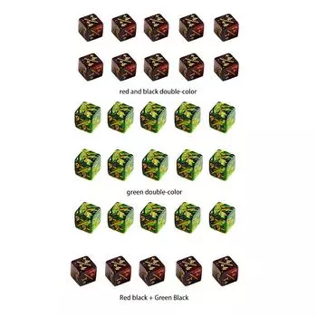 10 шт. игральных костей, игральные карты, аксессуары, 1,6 см, игральные кости лояльности +1/-1 кубик, игральные кости для карточных игр Magic The Gathering