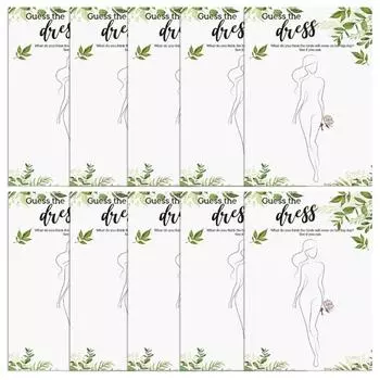 10 шт. Игровые карты «Зеленые растения» для свадебного душа, набор для подарков на свадьбу, принадлежности для праздничной вечеринки, игровые карты