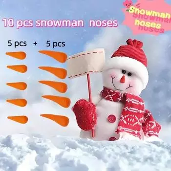 10 шт. игрушечный пластиковый нос снеговика DIY аксессуары для ребенка поддельный морковный орнамент ремесло оранжевый рождественский детский рождественские украшения