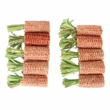 10 шт. игрушка для хомяка в виде кукурузного початка, игрушка для жевания в форме морковки для хомяка в виде кукурузного початка Green Small Size