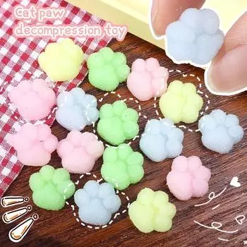 10 шт. Игрушка для снятия стресса Stick-slip TPR Cat s Paw Pinch Toy Новая мини-игрушка Cat s Paw Squeeze 1