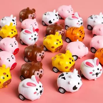 10 шт., игрушки-автомобили с откатным механизмом для детей, милые мультяшные животные, вечеринка по случаю дня рождения, сувениры для мальчиков, подарки для студентов