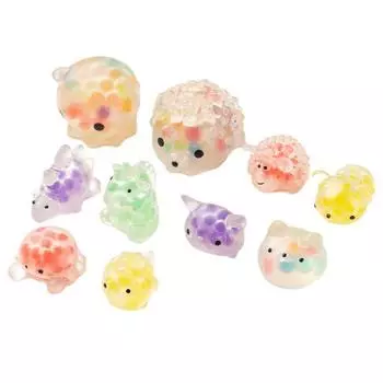 10 шт. Игрушки-сквиши с животными с водяными шариками, мини-кукла, мягкий ТПР, гибкая игрушка для сжимания, декомпрессионные, милые сенсорные стресс-мячи, игрушки для сжимания, сувениры для вечеринок 10 pcs