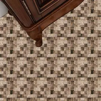 10 шт., имитация текстуры древесины, наклейки на стену, имитация кирпича, украшение для спальни, водонепроницаемые самоклеящиеся плиточные обои 10cmX10cmX10pcs