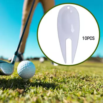 10 шт. Инструмент для ремонта дырок в гольфе, вилка для газона, зеленая для жёлтый