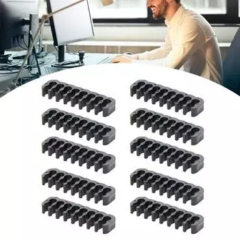 10 шт. Инструмент для укладки кабелей с проволочной расческой, многоцелевой, компактный удлинительный кабель для организации проводов