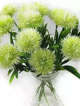 10 шт. искусственные цветы одуванчика, букет пластиковых цветов для домашнего свадебного декора светло-зеленый
