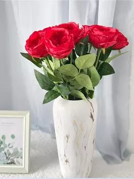 10 шт. Искусственные цветы Остин Роуз Пион Поддельные цветы для дома Гостиная Балкон Двор Свадебные украшения Шелковый искусственный цветок красный