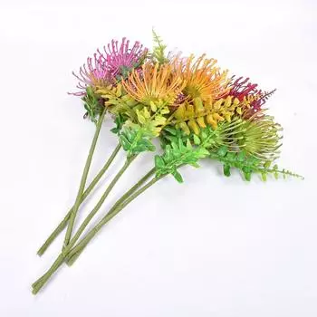 10 шт. искусственные цветы Protea Cynaroides, устойчивые к ультрафиолетовому излучению, цветочные букеты, искусственные цветы, центральные украшения для стола, домашний декор для дома и улицы розовый