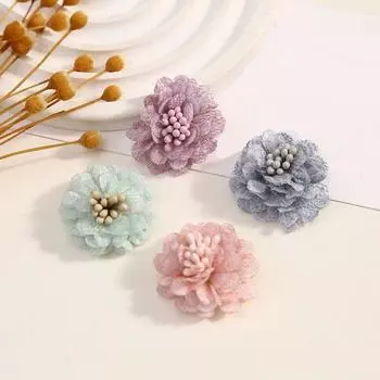 10 шт искусственные камелии марлевые цветы тканевые нашивки ювелирные изделия аксессуары украшения платья фиолетовый