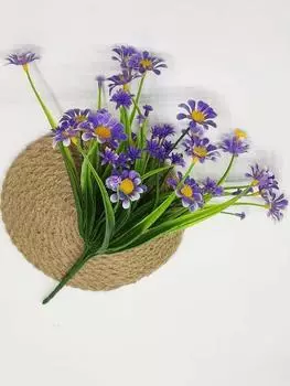 10 шт., искусственные ромашки, искусственные цветы, растения, садовое крыльцо, домашний свадебный декор, аксессуары для украшения своими руками фиолетовый
