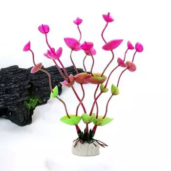 10 шт. искусственных аквариумных ландшафтных цветов, креативных водных имитационных растений для аквариума фиолетовый